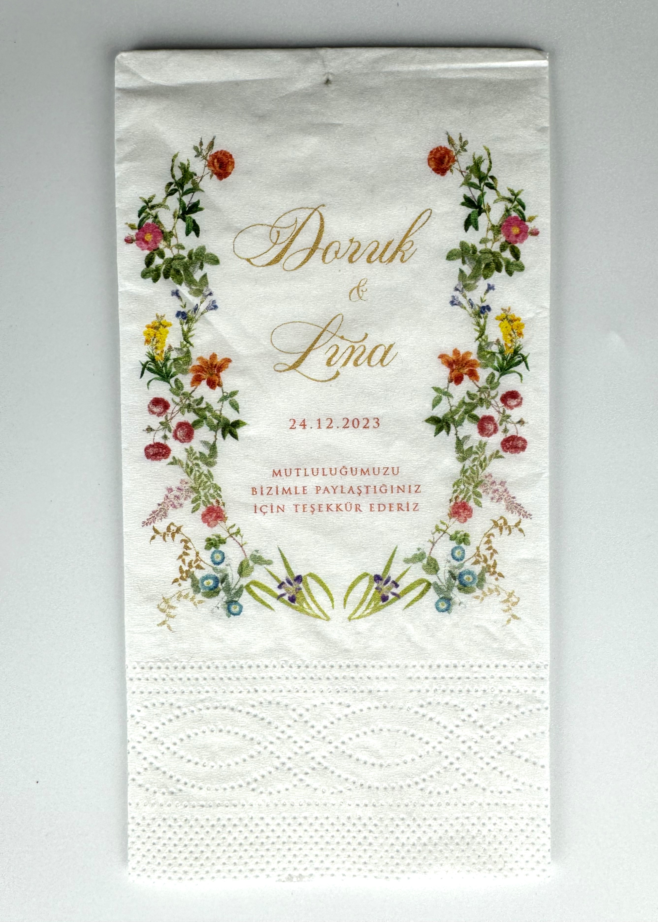 Personalized Printed Napkin