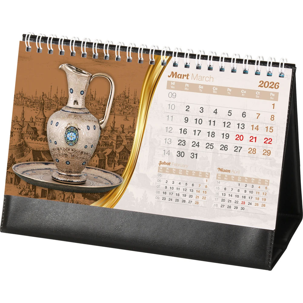 AMT-02-SB Ottoman Desk Calendar