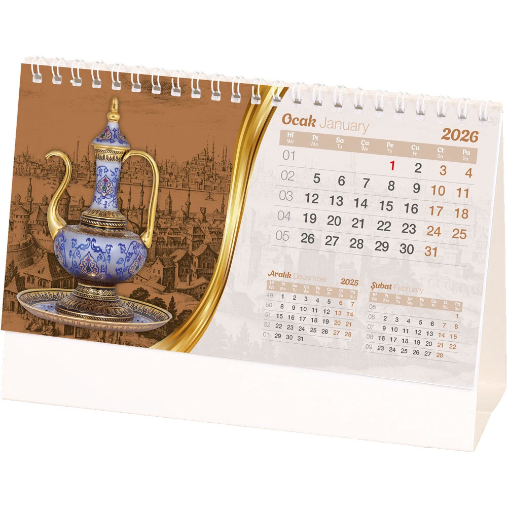 AMT-02-AB Ottoman Desk Calendar