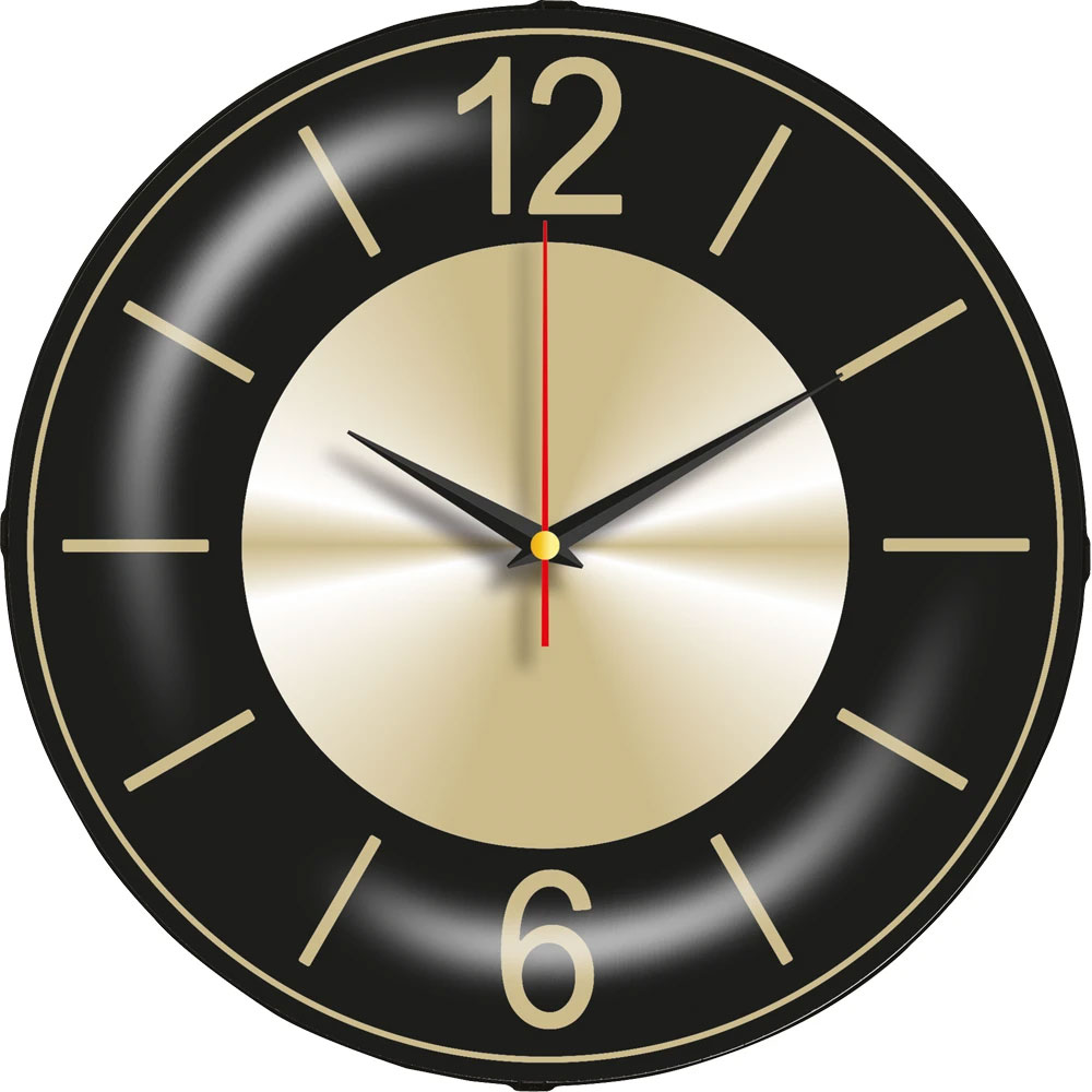 V30-529-SAM Bombe Glass Wall Clock