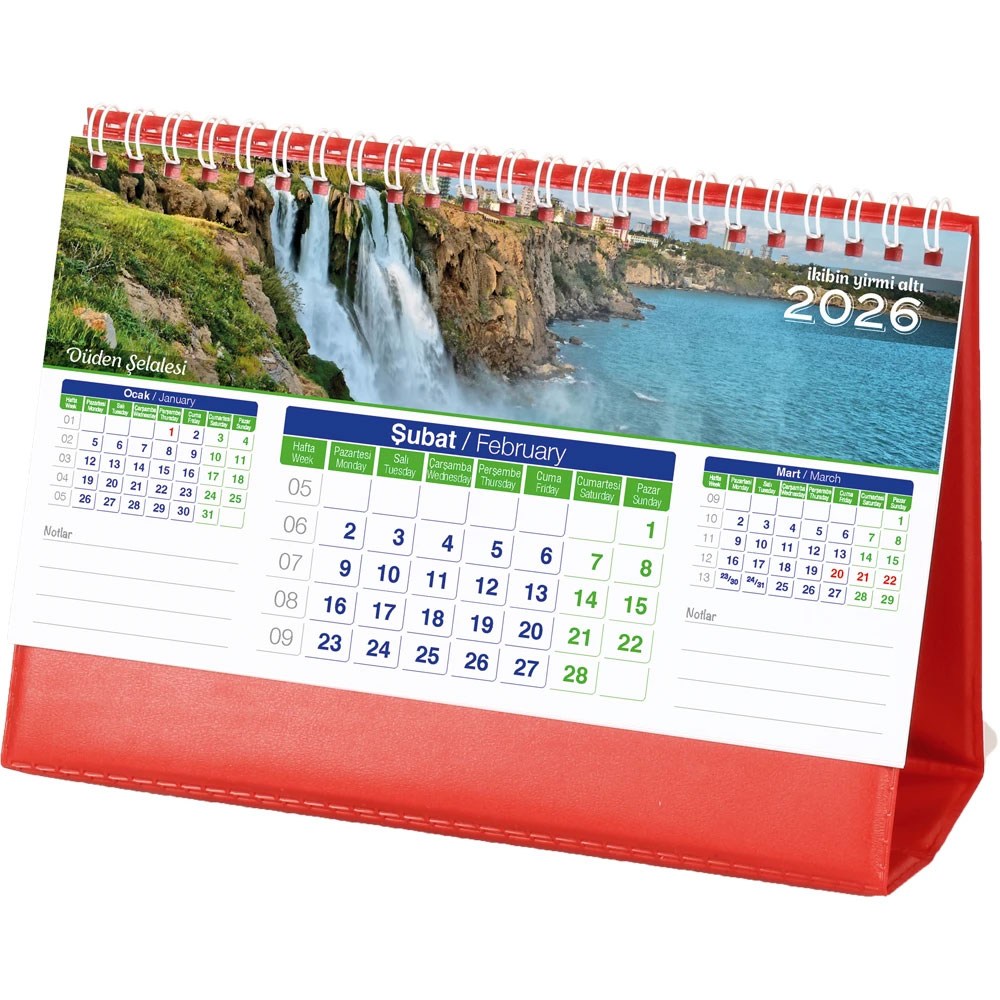 AMT-01-BK Landscape Desk Calendar