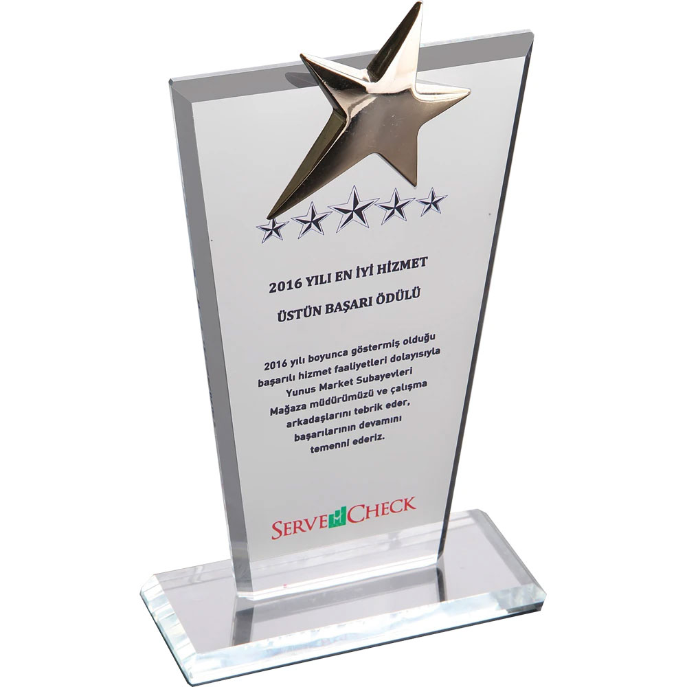 EKT-128-ŞF Crystal Plaque