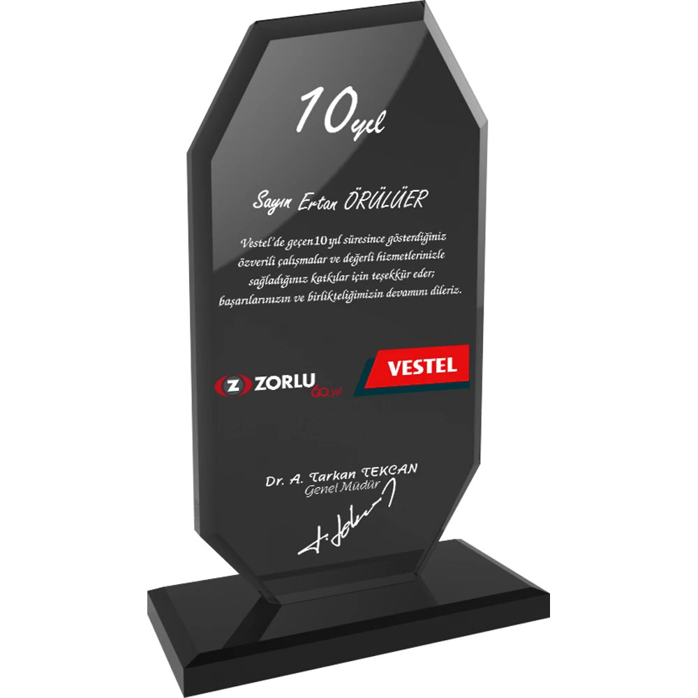 EKT-102-FM Crystal Plaque