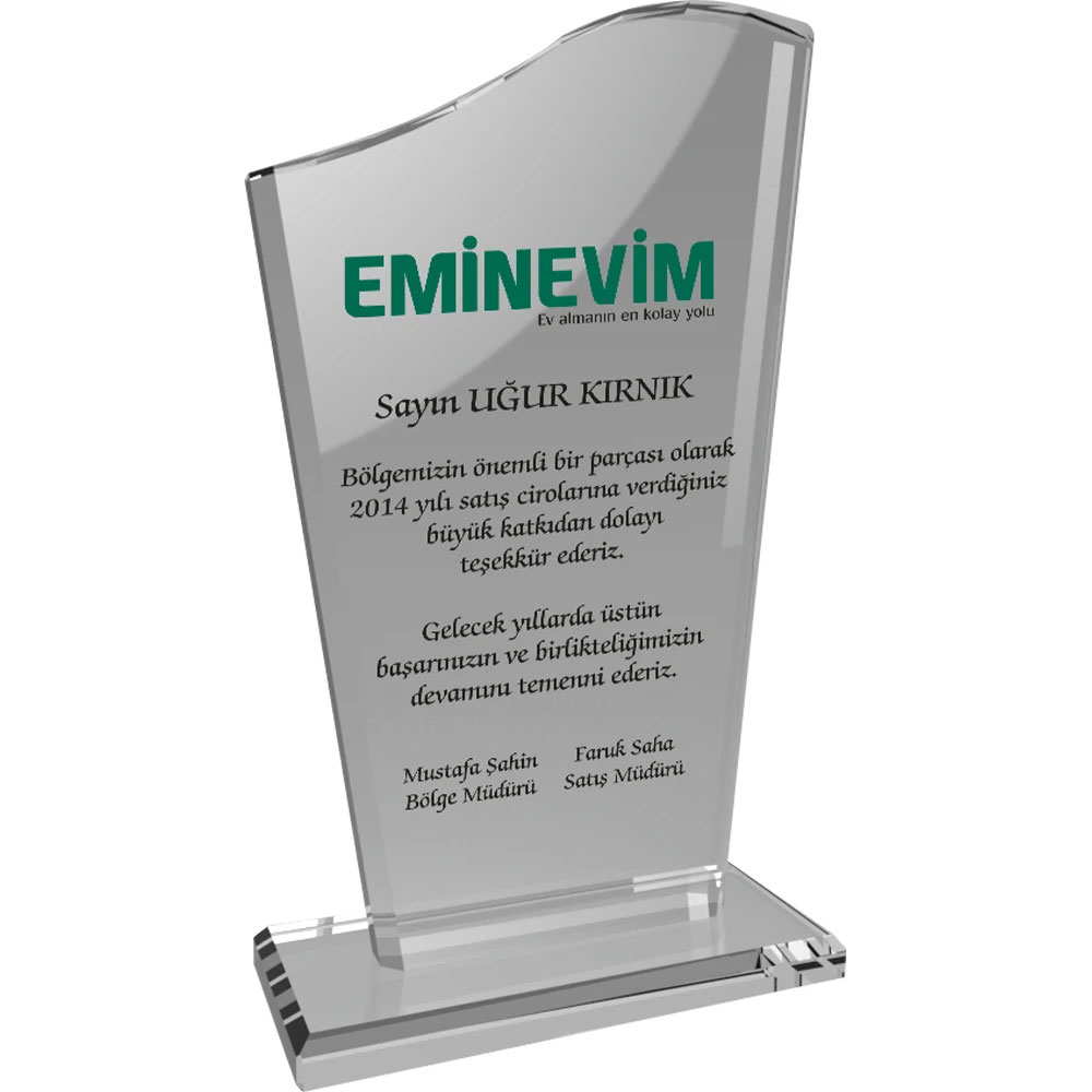 EKT-108-ŞF Crystal Plaque