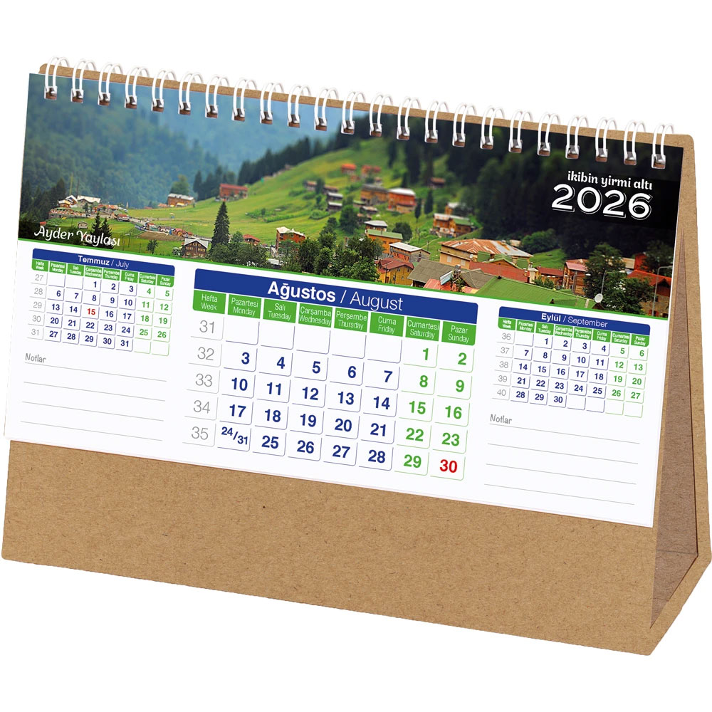 AMT-01-KRFT Landscape Desk Calendar
