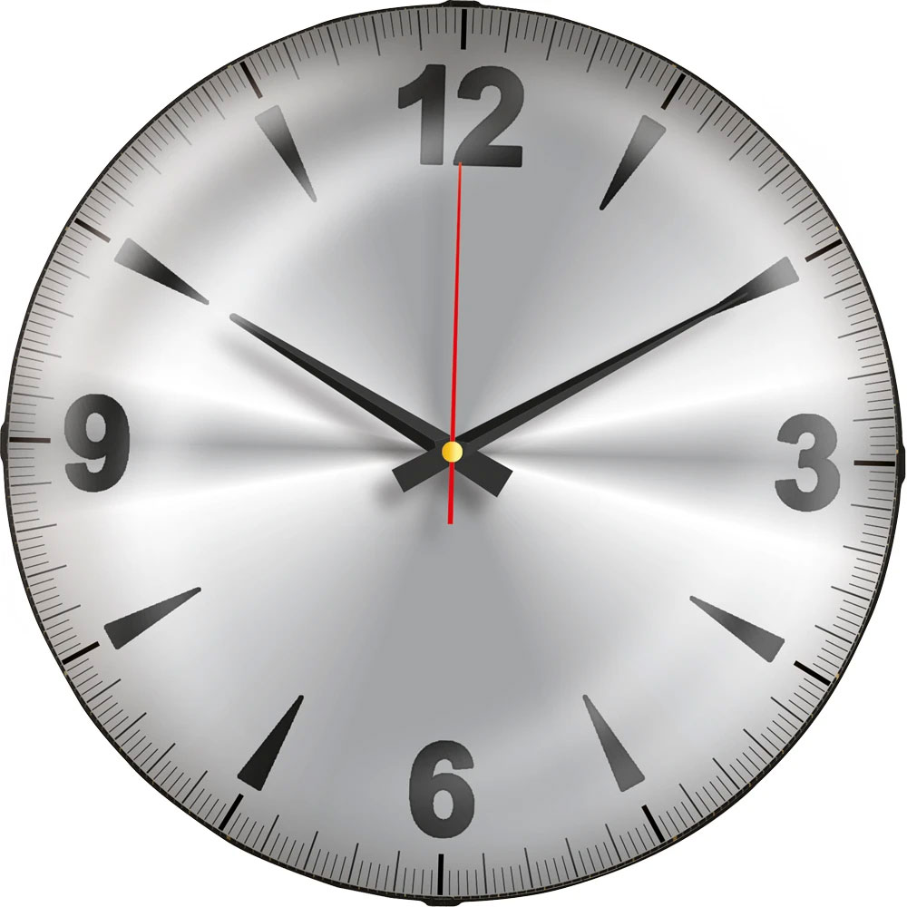 V30-528-GM Dome Glass Wall Clock