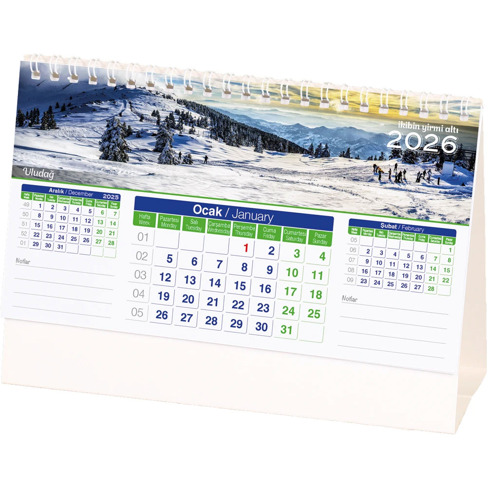 AMT-01-BR Landscape Desk Calendar